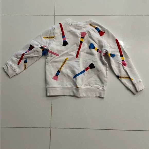 Stella McCartney Kids Paintbrush  fleece Sweatshirt -  size 6 - Picture 2 of 3